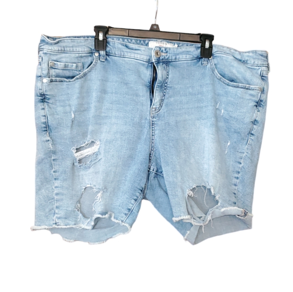 Torrid Factory Distressed Jean Shorts